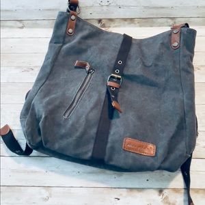 Leather & Canvas Handbag
